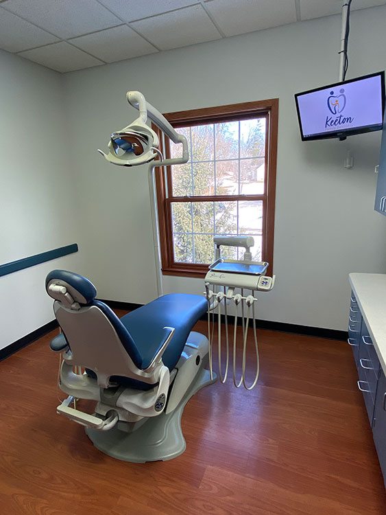 Brand new, top-of-the-line dental chairs greet you, providing comfort and relaxation with plush cushions that offer a gentle massage.